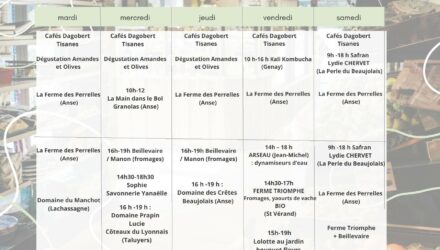 Planning présence producteurs- Animation du 25-29 nov à Belmont